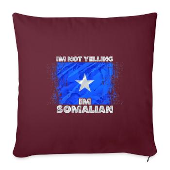 Somalia - Sofakissenbezug 45 x 45 cm - Burgunderrot - Vorne