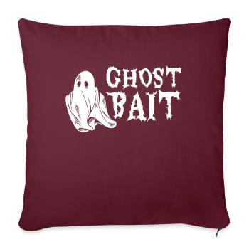 Appât fantôme Appât fantôme Halloween motif - Housse de coussin décorative 45 x 45 cm - bordeaux - Devant