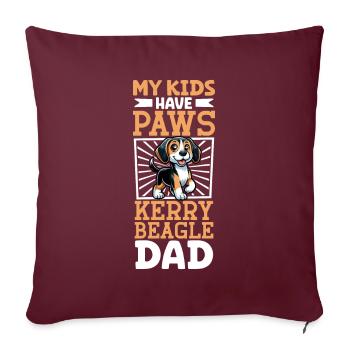Kerry Beagle Papa - Housse de coussin décorative 45 x 45 cm - bordeaux - Devant