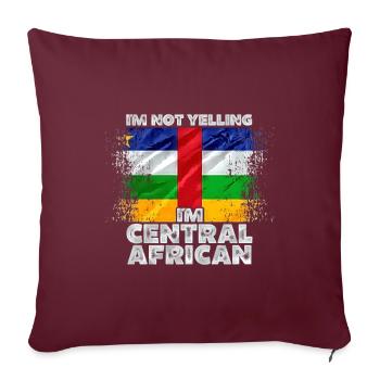 Zentralafrikanische Republik - Sofakissenbezug 45 x 45 cm - Burgunderrot - Vorne