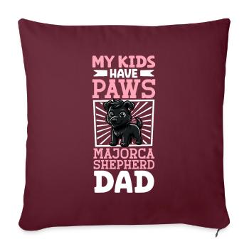 Ca de bestiar Papa - Housse de coussin décorative 45 x 45 cm - bordeaux - Devant