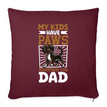 Cur de montagne Papa - Housse de coussin décorative 45 x 45 cm - bordeaux - Devant