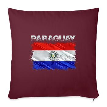 Paraguay - Housse de coussin décorative 45 x 45 cm - bordeaux - Devant