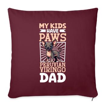 Papa viringo péruvien - Housse de coussin décorative 45 x 45 cm - bordeaux - Devant