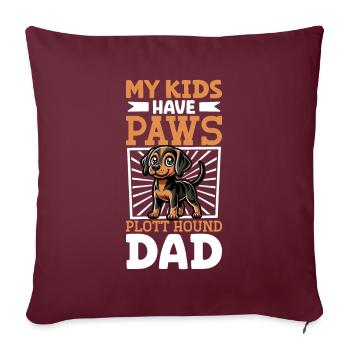 Plott Hound Papa - Sofakissenbezug 45 x 45 cm - Burgunderrot - Vorne