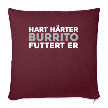 Burrito - Housse de coussin décorative 45 x 45 cm - bordeaux - Devant