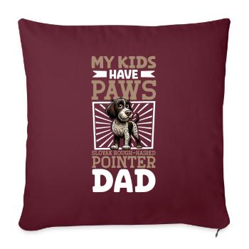 Slovensky hrubosrsty stavac Papa - Housse de coussin décorative 45 x 45 cm - bordeaux - Devant
