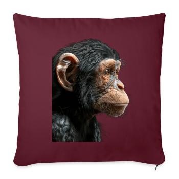 Affe - Sofakissenbezug 45 x 45 cm - Burgunderrot - Vorne