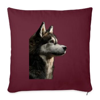 Alaskan Malamute - Sofakissenbezug 45 x 45 cm - Burgunderrot - Vorne
