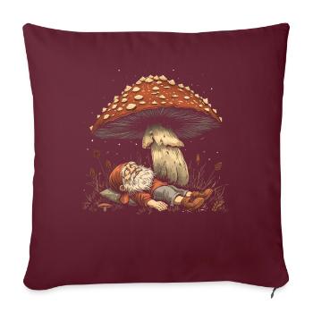 Cottagecore Ästhetische schlafende Elfe Pilz Witch - Sofakissenbezug 45 x 45 cm - Burgunderrot - Vorne
