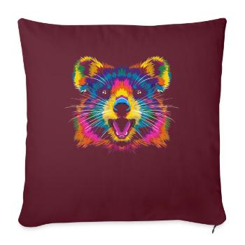 Quokka Po Art Australien - Housse de coussin décorative 45 x 45 cm - bordeaux - Devant