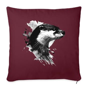 Otter - Sofakissenbezug 45 x 45 cm - Burgunderrot - Vorne
