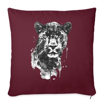 Panther - Sofakissenbezug 45 x 45 cm - Burgunderrot - Vorne