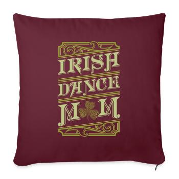 Irish Dance Irischer Tanz - Sofakissenbezug 45 x 45 cm - Burgunderrot - Vorne