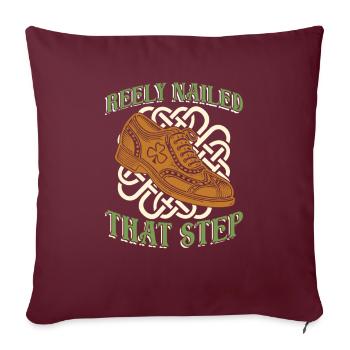 Irish Dance Irischer Tanz - Sofakissenbezug 45 x 45 cm - Burgunderrot - Vorne