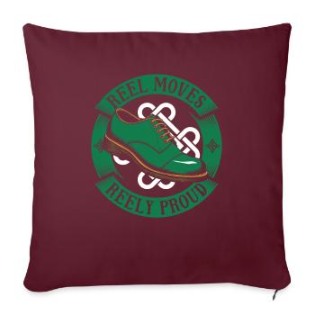 Irish Dance Irischer Tanz - Sofakissenbezug 45 x 45 cm - Burgunderrot - Vorne
