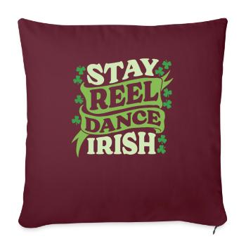 Irish Dance Irischer Tanz - Sofakissenbezug 45 x 45 cm - Burgunderrot - Vorne