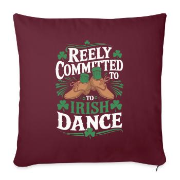 Danse Irlandaise Irischer Tanz - Housse de coussin décorative 45 x 45 cm - bordeaux - Devant