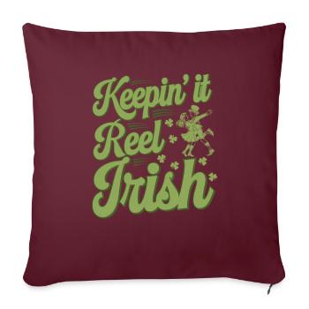 Irish Dance Irischer Tanz - Sofakissenbezug 45 x 45 cm - Burgunderrot - Vorne