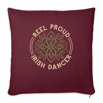 Irish Dance Irischer Tanz - Sofakissenbezug 45 x 45 cm - Burgunderrot - Vorne