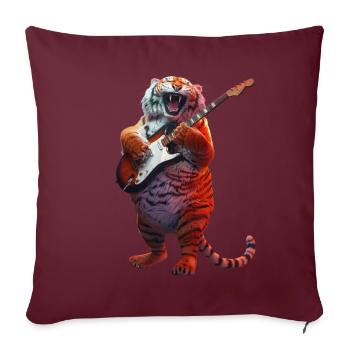 Tigre - Housse de coussin décorative 45 x 45 cm - bordeaux - Devant