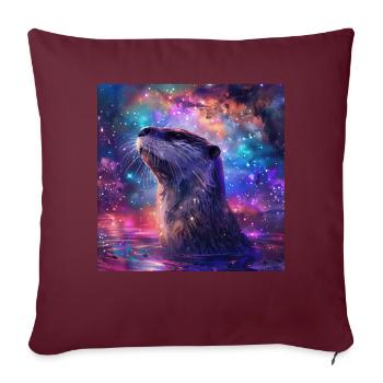 Otter - Sofakissenbezug 45 x 45 cm - Burgunderrot - Vorne