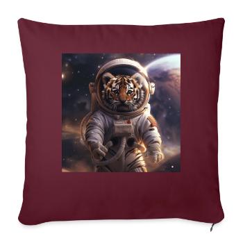 Tigre - Housse de coussin décorative 45 x 45 cm - bordeaux - Devant