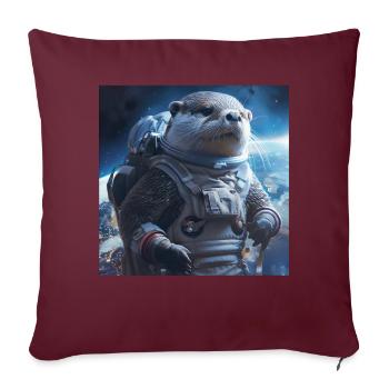 Otter - Sofakissenbezug 45 x 45 cm - Burgunderrot - Vorne