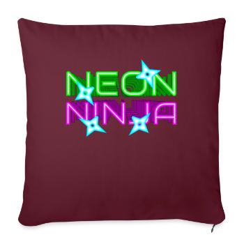 Neon Ninja Festival EDM Musik Rave - Sofakissenbezug 45 x 45 cm - Burgunderrot - Vorne