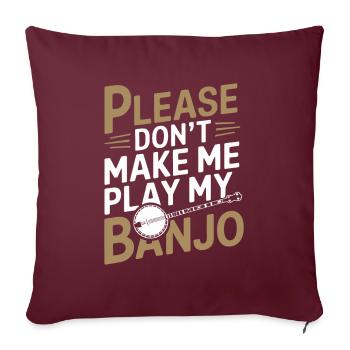 Banjo - Housse de coussin décorative 45 x 45 cm - bordeaux - Devant