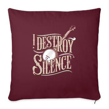 Banjo - Housse de coussin décorative 45 x 45 cm - bordeaux - Devant