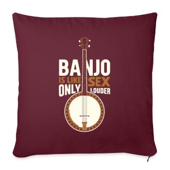 Banjo - Housse de coussin décorative 45 x 45 cm - bordeaux - Devant