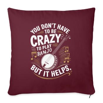Banjo - Housse de coussin décorative 45 x 45 cm - bordeaux - Devant