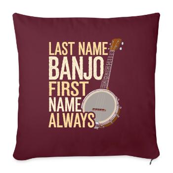 Banjo - Housse de coussin décorative 45 x 45 cm - bordeaux - Devant