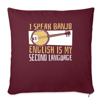 Banjo - Housse de coussin décorative 45 x 45 cm - bordeaux - Devant