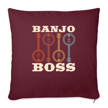Banjo - Housse de coussin décorative 45 x 45 cm - bordeaux - Devant