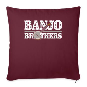 Banjo - Housse de coussin décorative 45 x 45 cm - bordeaux - Devant