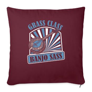 Banjo - Housse de coussin décorative 45 x 45 cm - bordeaux - Devant