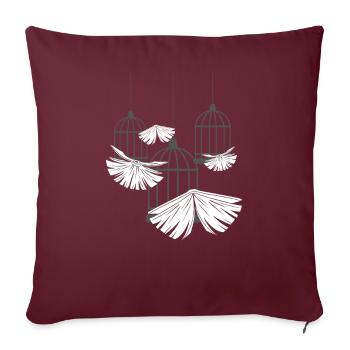 Livres volants Amateurs de livres Livres Lecture de livres - Housse de coussin décorative 45 x 45 cm - bordeaux - Devant