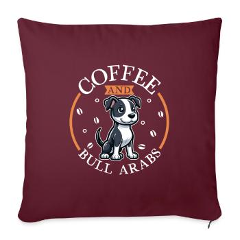 Café et Bull Arab - Housse de coussin décorative 45 x 45 cm - bordeaux - Devant
