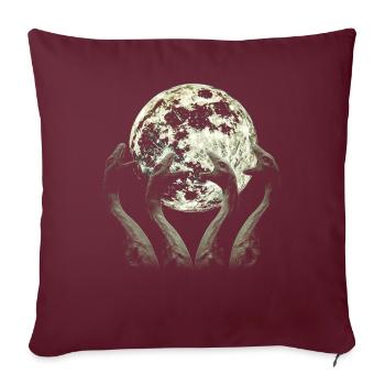 Monster von Loch Ness Nessie Plesiosaurier Heulend - Sofakissenbezug 45 x 45 cm - Burgunderrot - Vorne