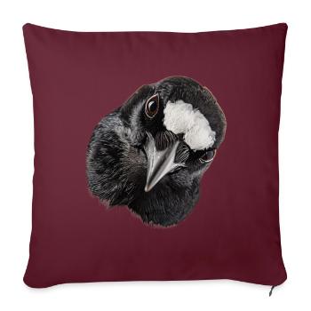 Pie - Housse de coussin décorative 45 x 45 cm - bordeaux - Devant