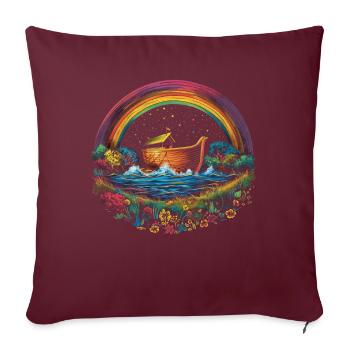 Arche de Noé Arc Brisé Pop Art - Housse de coussin décorative 45 x 45 cm - bordeaux - Devant