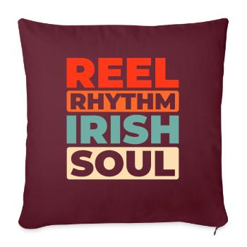 Danse Irlandaise Irischer Tanz - Housse de coussin décorative 45 x 45 cm - bordeaux - Devant