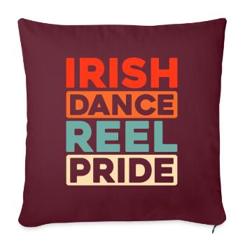 Irish Dance Irischer Tanz - Sofakissenbezug 45 x 45 cm - Burgunderrot - Vorne