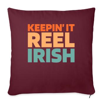 Irish Dance Irischer Tanz - Sofakissenbezug 45 x 45 cm - Burgunderrot - Vorne