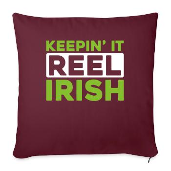 Danse Irlandaise Irischer Tanz - Housse de coussin décorative 45 x 45 cm - bordeaux - Devant