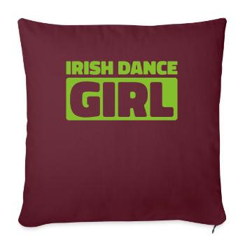 Irish Dance Irischer Tanz - Sofakissenbezug 45 x 45 cm - Burgunderrot - Vorne