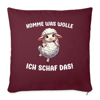 Venez qu’est-ce que je veux brebis les brebis dictons - Housse de coussin décorative 45 x 45 cm - bordeaux - Devant