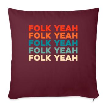 Banjo - Housse de coussin décorative 45 x 45 cm - bordeaux - Devant